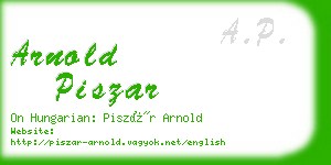 arnold piszar business card